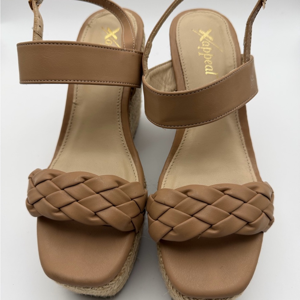 Xappeal Women's Brown Woven Wedges